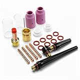 Sndy 22pcs TIG 溶接トーチ短いガスレンズガラスノズルカップキット 1.0/1.6/2.4/3.2 mm - 1.6 mm