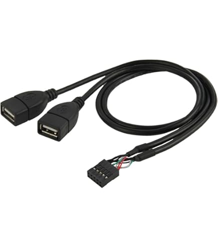 Amazon | Cablecc 10ピンマザーボードメスヘッダーにCableccデュアル