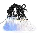 Solar Outdoor Lights Strings LTROP 20ft 6m Water Drop String Lights with 30 LED Fairy Waterproof Chr