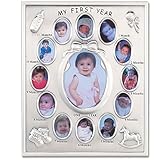 Lawrence Frames Silver Plated My First Year Picture Frame [並行輸入品]