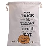 Zehuiハロウィンキャンディバッグピュアコットンキャンバスバッグビームポート巾着袋キャンディギフトバッグ YZS-2017.8.29-JJ60
