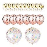 ACCMOR 18個紙吹雪バルーンセット|10pcs 12 " + 6個18 " + 2pcs 36 "バルーンwith紙吹雪|ジャンボクリアラテックスballoons|提案書、ベビーシャワー、誕生日