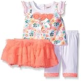 Little Lass Baby Girls' 3 Piece Tutu Set Floral Lace Coral 18 Months [並行輸入品]