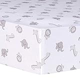 Trend Lab Safari Chevron Animals Fitted Crib Sheet, Black/White, 6 Count by Trend Lab [並行輸入品]