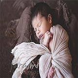 Prettyia ベビー　ファブリック　ブランケット　おくるみ　タオル　寝相アート　洗礼　出産祝い　写真用毛布　ソフト　10色選べ - ベージュ