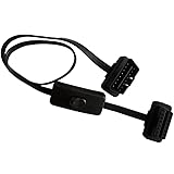 スイッチ付き OBD2 延長ケーブル 60cm フラットケーブル仕様