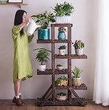 花スタンド屋内 花の棚屋内のマルチ階建てのバルコニーフラワーラックフロアタイプのリビングルーム6層木の花植物工場のポットラック