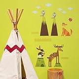 Oopsy Daisy Peel and Place Woodsy Critters Small by Carmen Mok, 28 by 35-Inch [並行輸入品]