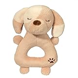 DC - Plush Tan Puppy Infant Baby Rattle