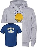 Golden State Warriors NbaマジェスティックシャツとHoodyコンボ幼児サイズ