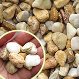 天然石 玉石砂利 クリームイエロー 3-4cm 30kg