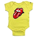 ROLLING STONES - TONGUE YELLOW BABY ONESIE ローリング・ストーンズ オフィシャル バンドTシャツ ベビー服 ロンパース