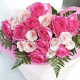 お祝いに色お任せ２０本の薔薇の花束