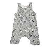 Tovadoo ベビー　ロンパース　爬行服　ノースリーブ　グレー　恐竜柄　夏　コットンブレンド　可愛い　カッコイイ　爽やか　夏休み　遊園地　リゾート　旅行　室内　出産祝い　新生児　男の子　女の子