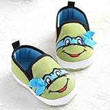 （カエルフロッグ）男の子の靴　ボーイズベビー　スニーカー　シューズ　赤ちゃん　ズックシューズ　男児　歩行練習　快適　散歩　柔らかい底靴　綿布　グリーン　6-12ヶ月に対応靴　春　夏　秋