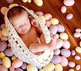 【YW】 新生児寝袋 新生児毛布 手作りの编物寝袋 赤ちゃんの撮影の衣装 (ホワイト)