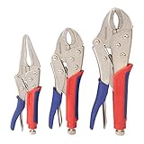 WORKPRO 3-piece Locking Pliers (10 Inch Curved Jaw 7 Inch Curved Jaw 6-1/2 Inch Straight Jaw) [並行輸入品