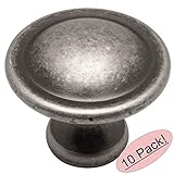 Cosmas 4539 WN風化ニッケルキャビネットハードウェアラウンドノブ – 1 – 1 / 8 "直径 – 10パック