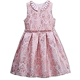 Pettigirl女の子ドレス クラシック花柄 ピンク ガールズワンピース 140cm [並行輸入品]
