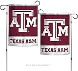 NCAAテキサスA & M Aggies 12.5 " X 18 "インチ両面ガーデン旗ロゴ