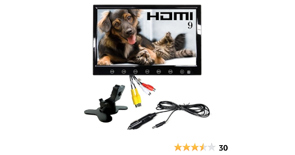 Amazon Hdmi Iphone5充電可usb シガー 電源 スピーカー 付 9インチ オンダッシュモニター オンダッシュモニター 車 バイク