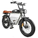 Houpet 電動アシスト自転車 500Wモーター 20インチ極太タイヤ 120km走行 シマノ7段変速 48V10Ahバッテリー LCDディスプレイ DYS2