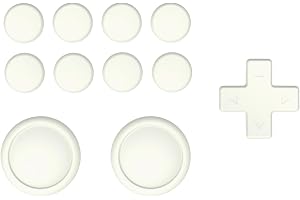 PlayVital シリコンの十字キーボタンカバーやサムグリップセット-Switch Lite対応用十字キーボタンキャップ、Switch/有機el/Switch Lite対応用ABXY方向キーボタンキャップ、ボタン保護カバー【アイボリー】