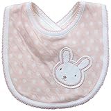 《春秋対応》(日本製) Pample Mousse(パンプルムース) うさぎさんアップリケ付スタイ FREE/PK NO.DP-81514