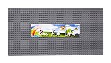 Grey Plastic Brick Building Base Plate, Large 15x7.5 inches Baseplate LEGO Compatible By Brand FUN F