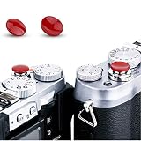 JJC 1+1 シャッターボタン ソフトレリーズ 凹 + 凸 セット Fuji 富士フィルム 富士 X half X-T50 X-M5 X100VI X-E4 X-E3 X-E2S X-E2 X-E1 X-T4 X-T3 X-T2 X-T30 X-T20 X-T10 X-PRO3 X-PRO2 X-PRO1 X100V X100F X100T X100S X100 ダークレッド