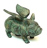 Cast Iron Piggy Bank with Wings