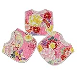 えくぼちゃん(ekubochan) 日本製 記念日おめかし 京友禅エプロン(ミニミニタイプ) (ピンク) (E柄（ピンク）-2)