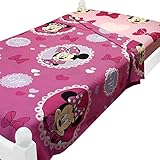 2pc Disney Minnie Mouse Twin Sheet Set Cameo Hearts Twin Flat and Fitted Sheets [並行輸入品]