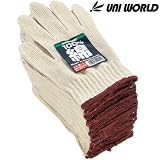 ユニワールド/純綿 5本編み/12双×10セット(120双入り) カラー：キナリ サイズ：フリー 品番：B-1