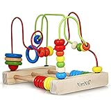 ビーズ迷路キューブWooden Toys – クラシックStemおもちゃ赤ちゃん、幼児のローラーコースタービーズEarly Learningおもちゃfor 3年オールズモビルby NimNik