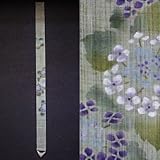 麻細タペストリー『紫陽花』（掛軸、和風タペストリー）【初夏、梅雨/あじさい、紫陽花/花】