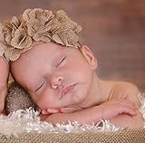 【ベビーヘアバンド】ゴージャス！！ふんわりお花のヘアバンド【ベージュ】★誕生日や入園入学のスタジオ撮影に！！