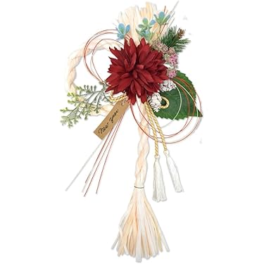 38.若松しめ縄 38.しめ縄 正月飾り 注連縄 クリスマス リース ドライ