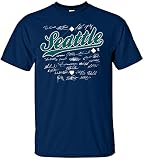 MLB Seattle Marinersチーム署名Tシャツ、XXL、海軍