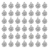 [ファイニエ] チャーム 花 シルバー 40個 セット カン付き 小さめ フラワー アクセサリー パーツ 手芸 ハンドメイド AP2793