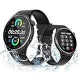 【2024年 新モデル】Bingoods スマートウォッチ 丸型 Bluetooth5.3通話機能付き 1.43インチ大画面 メッセージ通知 IP68防水 Smart Watch 回転式クラウン CNC頑丈なスボデ 178種類運動モード 15日連続使用 文字盤カスタマイズ 活動量計 腕時計 GPS機能 天気 輝度調整 多種機能付き Android/iPhone対応 日語説明書付き (ブラック)