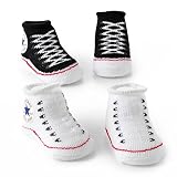 Converse (コンバース) ベビー スニーカーブーティー 2足セット (0-6 Months) (Black/White) [並行輸入品]