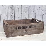 ラッキーウインド　アンティークウッドボックス　トレー　大[51×34×16.5cm 木箱] ノーブランド品