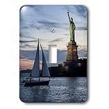 3drose LSP _ 154693 _ 1 Sailing by自由の女神ライトスイッチカバー