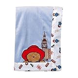 Paddington Bear Framed Blue Velour Receiving Blanket by LAB BY BABY [並行輸入品]