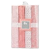 Regent Baby 4 Piece Receiving Blanket Pink/White [並行輸入品]