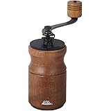 カリタ Kalita コーヒーミル 木製 手挽き 手動 ブラウン KH-10 BR #42169 アンティーク コーヒーグラインダー 小型 アウトドア キャンプ 挽き目調整可能 フタ付き