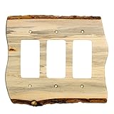 Sierra Lifestyles Rustic Switch Plate, 3 Rocker Finished, Blued Pine by Sierra Lifestyles