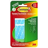 Command 17615CLRAW-ES-E 4 Medium Strips 2 Large Strips Outdoor Medium and Large Clear Strip Refills 