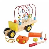 赤ちゃんPullリムーバブル玩具木製ビーズ周りビーズフルーツTractors Disassembly教育学習スキルforキッズ誕生日クリスマスギフト